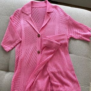 PINK  CROCHET INSPIRED SET